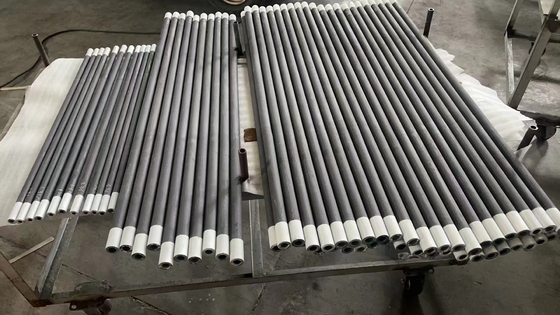 Elementos de aquecimento de alta temperatura Sic, 1600 ° C Rod de carburo de silício