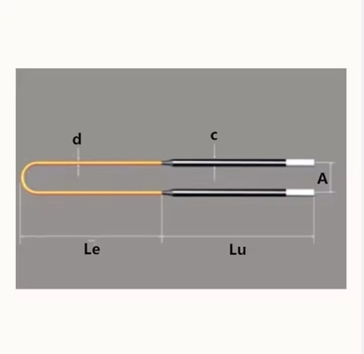 Dia 4/9,6/12, 9/18 1800°C 1850°C 1900°C MoSi2 Elemento de aquecimento para cerâmica de forno