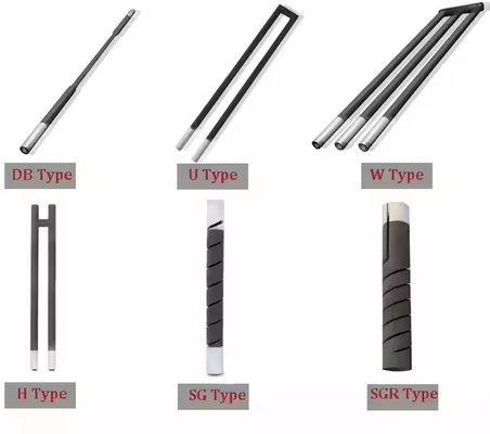 1400c U W Rod Shape Type Silicon Carbide Rod Heating Element para Forno ou Forno