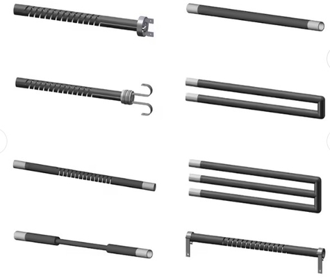 1400°C 1500°C 1600°C Resistência elétrica de alta temperatura duplo espiral tipo carburo de silício sic aquecedor