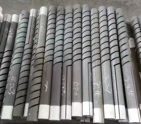 1500~1625°C Elemento Sic Duplo Espiral Alta Resistência à Temperatura Elemento de aquecimento de Carbono de Silício Para Forno