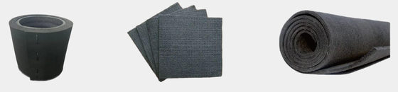 Filtro de grafite de isolamento de fibras de carbono para aplicações industriais