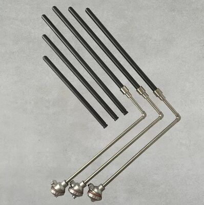 Elemento de aquecimento SiC com temperatura máxima de operação de 1500°C, resistente à corrosão e alta eficiência térmica para fornos industriais