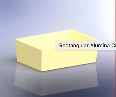 Cadinhos da alumina da pureza alta para os metais que derretem, tratamento térmico cerâmico dos pós